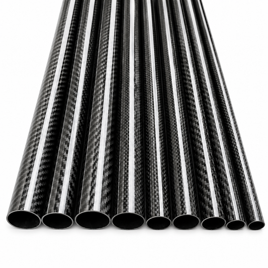 3K 100% Carbon Fiber Roll Wrapped Tube – Glossy/Matte Finish, 500mm Length for Drone & UAV Applications