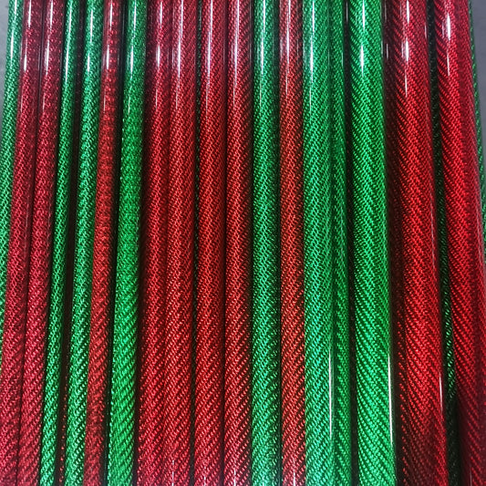 3K 100% Colored Carbon Fiber Tube – Glossy Finish, 500mm Length for Drone & UAV Applications