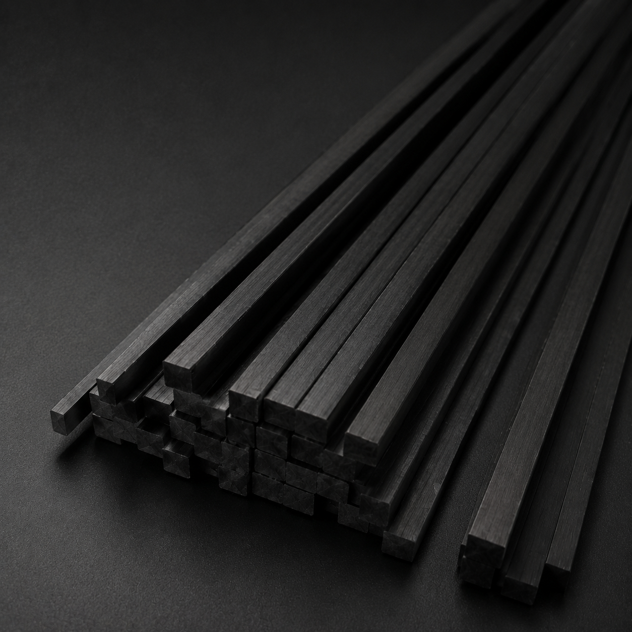 100% Carbon Fiber Square Rod – Multiple Sizes Available, 500mm Length for Drone & UAV Applications