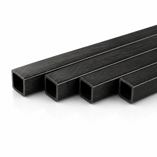 100% Carbon Fiber Square Tube – Multiple Sizes Available, 500mm Length for Drone & UAV Applications