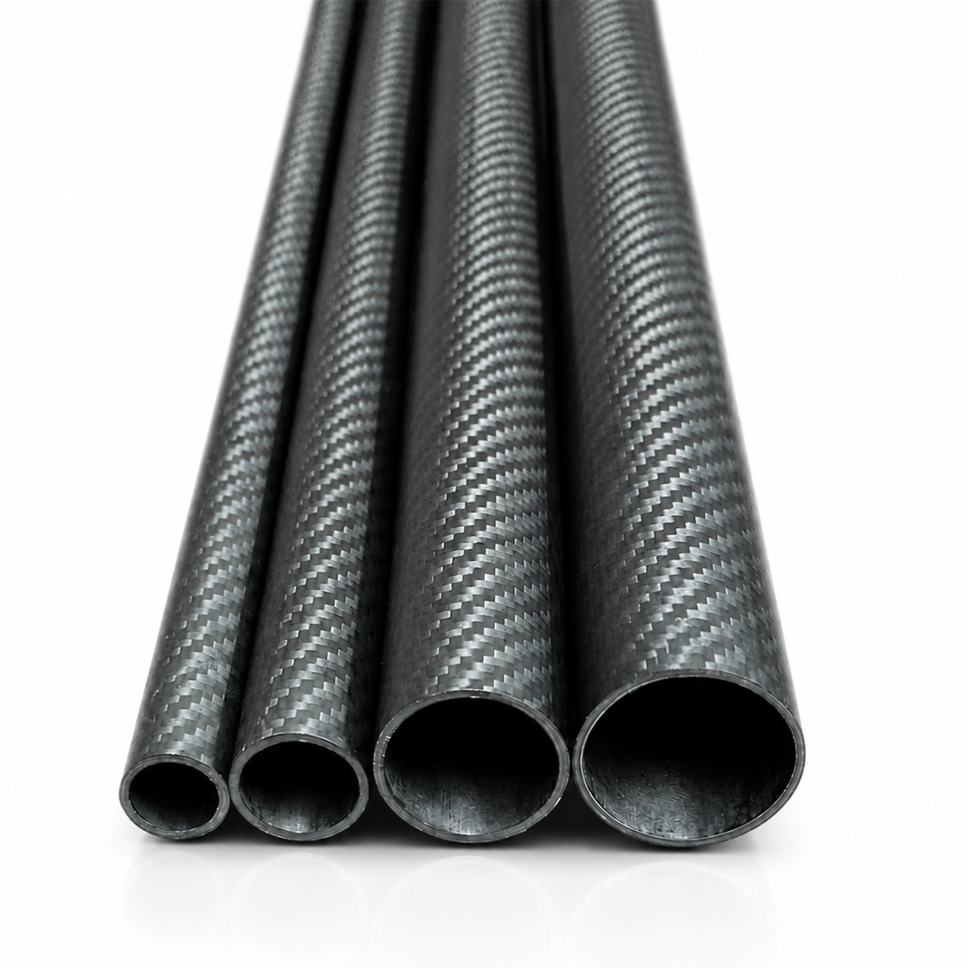 3K 100% Carbon Fiber Roll Wrapped Tube – Glossy/Matte Finish, 500mm Length for Drone & UAV Applications