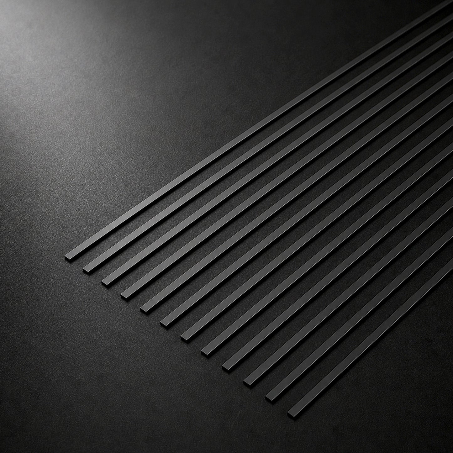 100% Carbon Fiber Flat Strip – Multiple Sizes Available, 500mm Length for Drone & UAV Applications