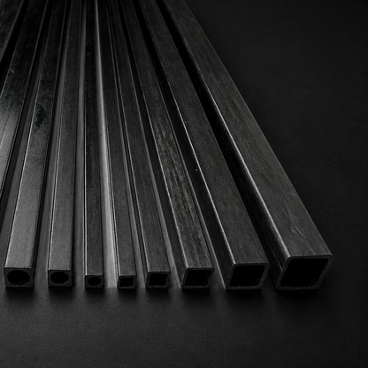 100% Carbon Fiber Square Tube – Multiple Sizes Available, 500mm Length for Drone & UAV Applications