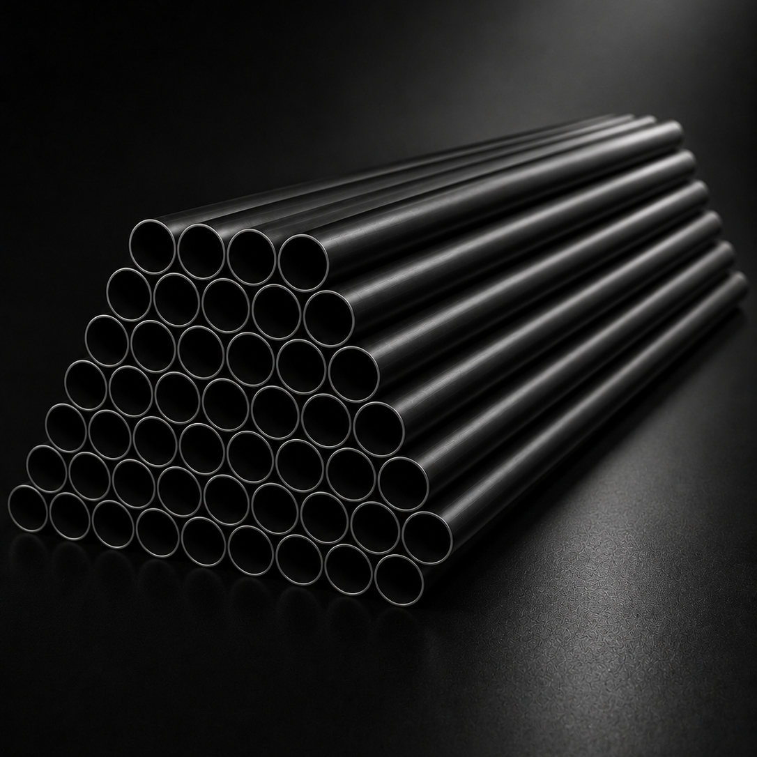 100% Carbon Fiber Tube – Multiple Sizes Available, 500mm Length for Drone & UAV Applications