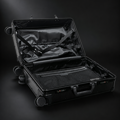 Luxury Carbon Fiber Carry-On Luggage – Assembled Carbon Fiber & Aluminum Alloy Suitcase with Spinner Wheels, TSA Lock & USB Charging Port