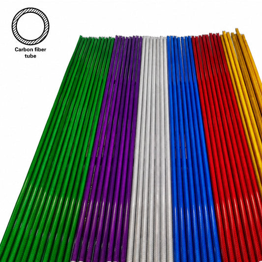 3K 100% Colored Carbon Fiber Tube – Glossy Finish, 500mm Length for Drone & UAV Applications