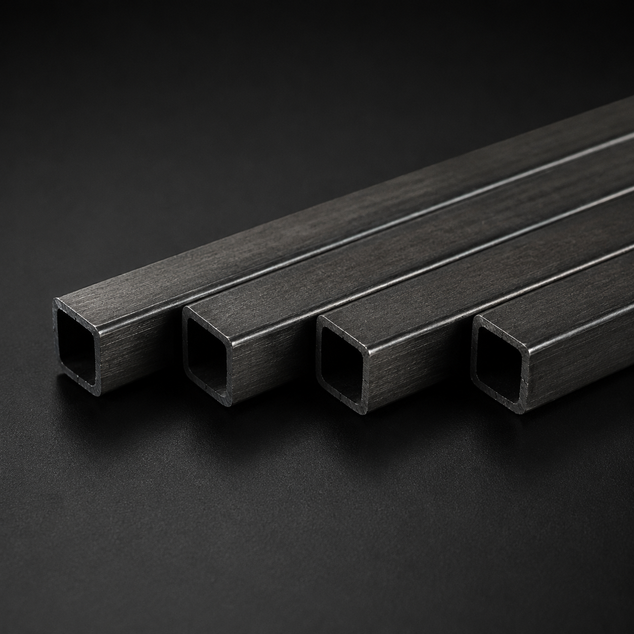 100% Carbon Fiber Square Tube – Multiple Sizes Available, 500mm Length for Drone & UAV Applications