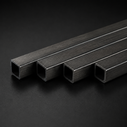 100% Carbon Fiber Square Tube – Multiple Sizes Available, 500mm Length for Drone & UAV Applications