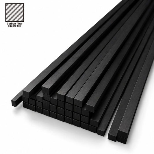 100% Carbon Fiber Square Rod – Multiple Sizes Available, 500mm Length for Drone & UAV Applications