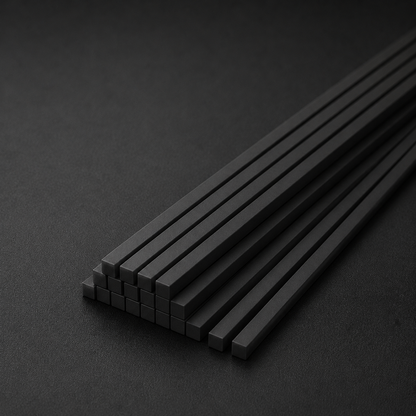 100% Carbon Fiber Square Rod – Multiple Sizes Available, 500mm Length for Drone & UAV Applications