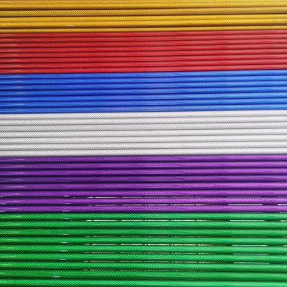 3K 100% Colored Carbon Fiber Tube – Glossy Finish, 500mm Length for Drone & UAV Applications