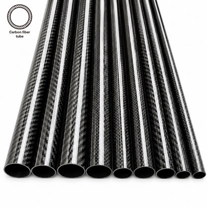 3K 100% Carbon Fiber Roll Wrapped Tube – Glossy/Matte Finish, 500mm Length for Drone & UAV Applications