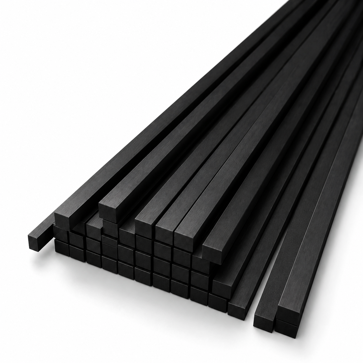 100% Carbon Fiber Square Rod – Multiple Sizes Available, 500mm Length for Drone & UAV Applications