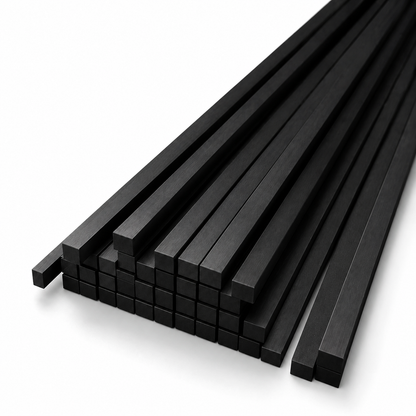100% Carbon Fiber Square Rod – Multiple Sizes Available, 500mm Length for Drone & UAV Applications