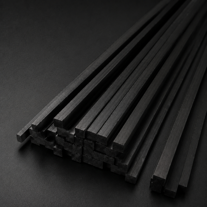 100% Carbon Fiber Square Rod – Multiple Sizes Available, 500mm Length for Drone & UAV Applications