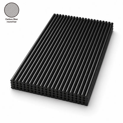 100% Carbon Fiber Rod – Multiple Sizes Available, 500mm Length for Drone & UAV Applications